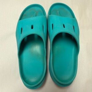 Men’s Teal Hoka Sandles Slides Slip On Size 10